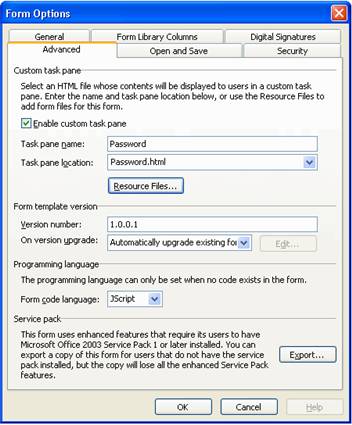 Password Pane: Figure 1