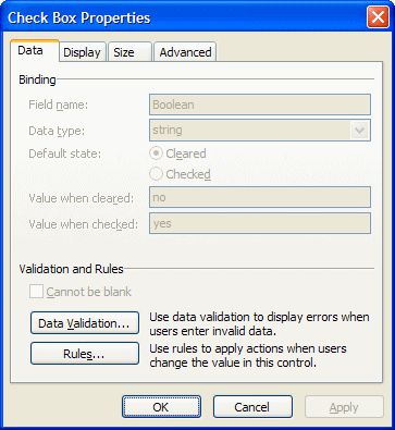 Check Box Values: Figure 1