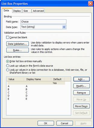 List Selections: Figure 2
