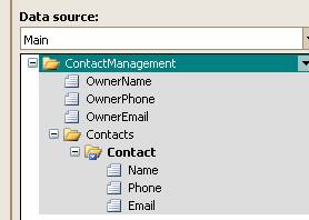 Data source for child mapping