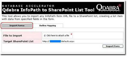 Import Forms tab