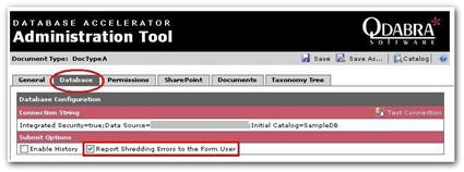Report Shredding check box