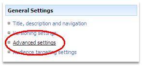 advance settings