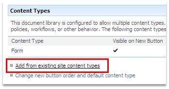 add content type