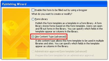 site content type