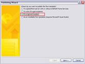 Publishing Wizard - Network Location 1