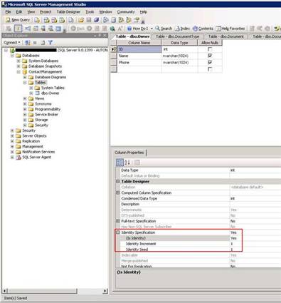 SQL Server Management - Create a Table