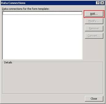 Add a New Data Connection