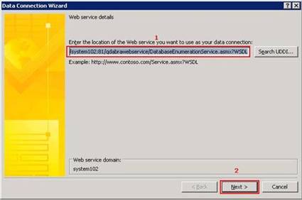Web Service Location Details