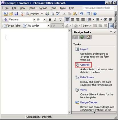 InfoPath Design Tasks