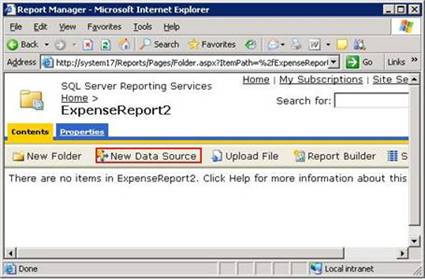 SQL Server Reporting Services - New Data Source