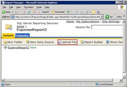  SQL Server Reporting Services - Upload File