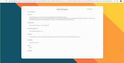 Qdabra Forms Training GetFormProperty Get the URL of your SharePoint site